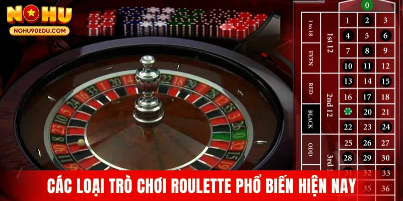 Các loại trò chơi Roulette phổ biến hiện nay